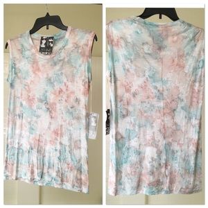 Young Fabulous and Broke Pink and Blue Tank